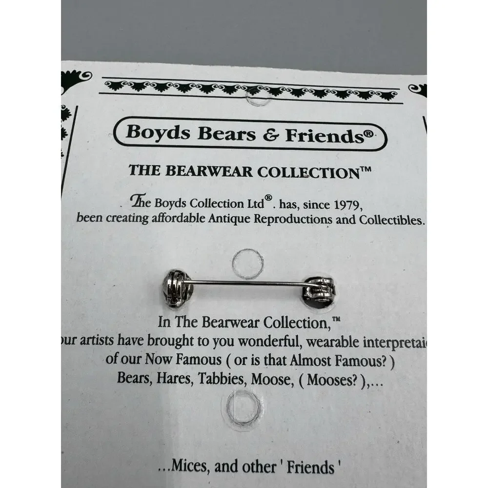 Vintage Boyds Bears Bearwear Cherish The Children Pun Brooch